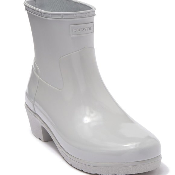 HUNTER Refined Low Heel Biker Rain Boot - Picture 2 of 8